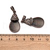 Brass Pendant Cabochon Settings KK-U074-05R-3