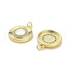 Brass Micro Pave Clear Cubic Zirconia Pendants KK-K365-02C-G-2