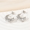 304 Stainless Steel Stud Earrings EJEW-S272-02P-3