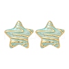 304 Stainless Steel Enamel Star Stud Earrings STAS-D368-04G-6
