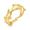 Ion Plating(IP) 304 Stainless Steel Open Cuff Rings RJEW-K245-92G-1