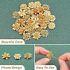 SUPERFINDINGS 36Pcs 3 Style Brass 3D Flower Bead Caps KK-FH0002-48-3