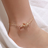 Alloy Knot Link Anklets for Women WG25ED7-01-1