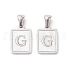 304 Stainless Steel Pave Shell Pendants STAS-G327-01P-G-1