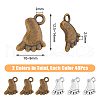 DICOSMETIC 80Pcs 2 Style Tibetan Style Alloy Charms FIND-DC0004-14-2