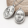 Tibetan Style Alloy Pendants TIBE-Q078-09AS-RS-5
