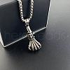 Retro Rock Punk Men's Skull Stainless Steel Pendant Necklaces SP0415-2
