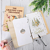 SUPERDANT 1 Set Wooden 2-Ring Loose Leaf Binder Postcard Phote Album Cover DIY-SD0001-02A-6