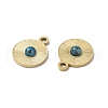 PVD Vacuum Plating 201 Stainless Steel Natural Crazy Agate Charms STAS-C064-VC865-4