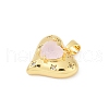 Brass Micro Pave Clear Cubic Zirconia Pendants KK-R213-13G-2