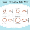 40Pcs 4 Styles Alloy Closed Jump Rings KK-LP0001-27-2