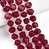 Lab Grown Red Corundum Beads Strands G-T140-10-01-1
