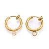 PVD Vacuum Plating 316 Surgical Stainless Steel Clip-on Hoop Earrings STAS-S101-13mm-01G-1