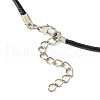 Angel Shape Alloy with Glass Pendant Necklaces NJEW-JN04560-04-5