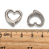 Tarnish Resistant Handmade Valentines Day Gifts Ideas for Him 201 Stainless Steel Open Heart Pendants STAS-Q111-3