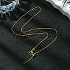 1mm Rack Plating Brass Column Link Chain Adjustable Slider Necklaces for Women Men MAK-L044-53G-3
