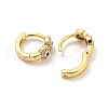 Evil Eye Real 18K Gold Plated Brass Hoop Earrings EJEW-L269-082G-2