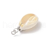 Natural Cowrie Shell & Alloy Pendants PALLOY-JF03937-5