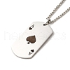 201 Stainless Steel Pendant Necklaces NJEW-A017-04P-1