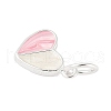 Two Tone 925 Sterling Silver Enamel Heart Charms STER-S011-03S-A-2
