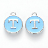 Platinum Plated Alloy Enamel Charms ENAM-S118-04T-P-1