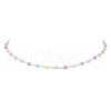 Acrylic and Glass Round Bead Necklaces NJEW-JN04876-1