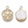 Brass Micro Pave Cubic Zirconia Pendants KK-R136-028-NF-2