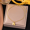 Stainless Steel Alloy Charm Anklets WG33B59-01-1