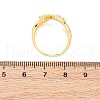 Brass Micro Pave Clear Cubic Zirconia Cuff Rings for Women RJEW-U047-02G-5