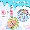 50Pcs UV Plating Opaque Acrylic Beads SACR-CJ0001-75-2