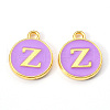 Golden Plated Alloy Enamel Charms X-ENAM-S118-10Z-1