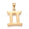 304 Stainless Steel Pendants STAS-L210-06K-G-01-1