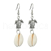 Alloy Turtle Dangle Earrings EJEW-JE05650-1