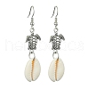 Alloy Turtle Dangle Earrings EJEW-JE05650-1