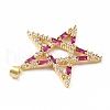 Rack Plating Brass Micro Pave Cubic Zirconia Pendants KK-E281-09G-03-3