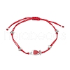 Nylon Braided Bead Bracelets for Women Men BJEW-JB11312-03-1