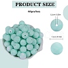 80Pcs Round Silicone Focal Beads SIL-SZ0001-24-27-2