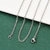 Non-Tarnish Classic Plain 304 Stainless Steel Mens Womens Cable Chain Necklace Making STAS-P045-01P-A-3