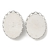 Non-Tarnish 304 Stainless Steel Fancy Cabochon Brooch Findings X-STAS-E197-08P-1