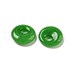 Natural Malaysia Jade Donut/Pi Disc Charms X-G-G142-02J-2