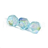 30Pcs Gradient Color & UV Plating Rainbow Iridescent Opaque Resin Beads PW-WG6C260-10-3