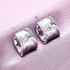 Brass C-Shaped Stud Earrings EJEW-R025-37P-1