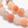 Natural Druzy Geode Agate Bead Strands X-G-K166-09-8mm-02-3