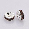 Brass Grade A Rhinestone Spacer Beads RB-A014-Z8mm-15S-2