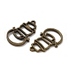 Alloy Open Back Bezel Pendants PALLOY-R098-47AB-2