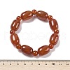 Natural Carnelian Bead Stretch Bracelets G-P570-01G-5