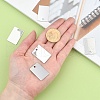 Tarnish Resistant 201 Stainless Steel Rectangle Stamping Blank Tag Pendants STAS-S031-01-4