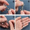SUPERFINDINGS 12Pcs 6 Style Brass Micro Pave Cubic Zirconia Ice Pick Pinch Bails ZIRC-FH0001-09-3