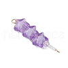 8Pcs 8 Colors Acrylic & Glass Star Beaded Connector Charms PALLOY-JF03517-3