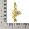 Rack Plating Brass Micro Pave Clear Cubic Zirconia Pendant KK-H485-34G-3